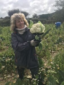 Jenny holding Cauliflower